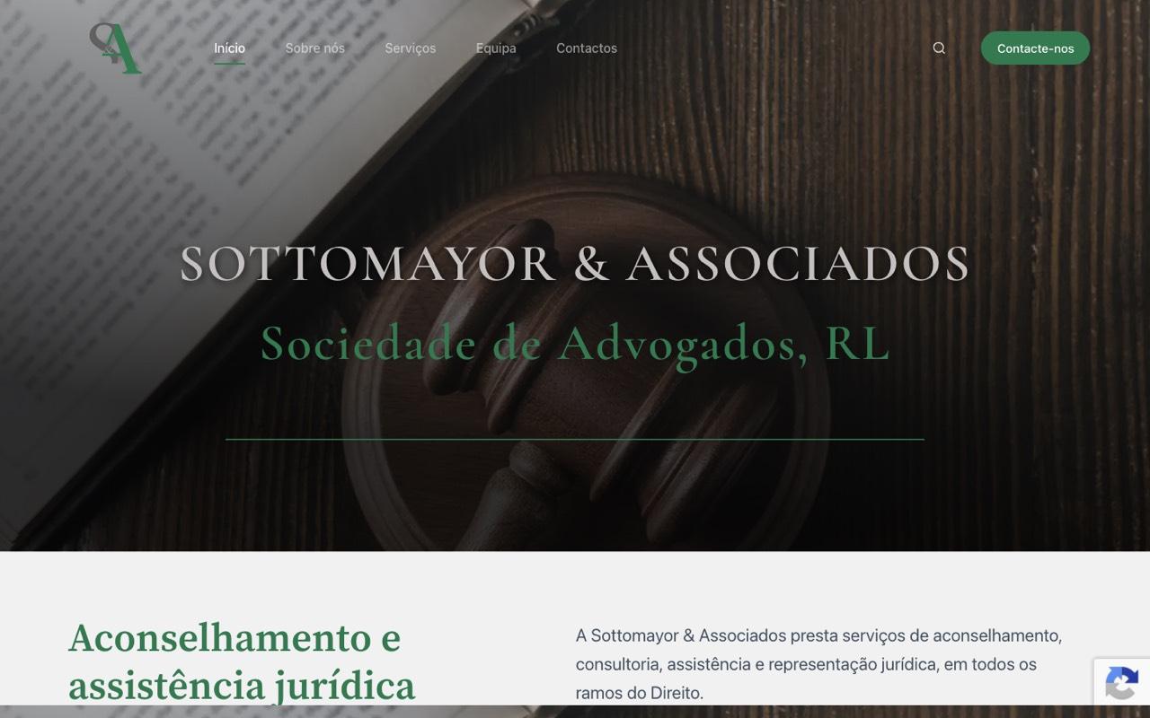 Página inicial da Sottomayor & Associados, sociedade de advogados